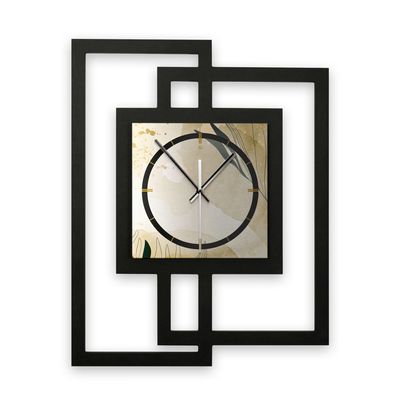 Creative Feather Designer Wall Clock, Modern Metallic Look, Silent
