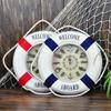 Warmhm Maritime Lifebuoy Wall Decor Clock, Foam and Cotton, 35 cm, Mediterranean Style view 3