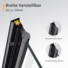 130 x 140 cm Folding Bathtub Shower Screen, 3-Piece, 6 mm Nano Glass, Black view 4