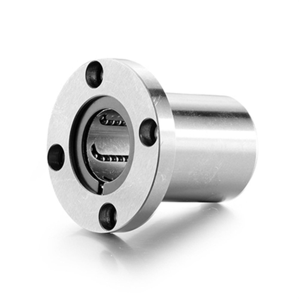 BIVOO 1-Piece 6mm 8mm 10mm 12mm 13mm 16mm LMF6UU LMF8UU LMF10UU LMF12UU LMF13UU LMF16UU Round Flange Linear Motion Bearing Rod (Size: LMF16UU 16mm)