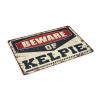 Funny Sogns Beware of Kelpie Doormat, Large Welcome Mat, Outdoor Boys' Bedroom Decor (65 x 90 cm) view 2