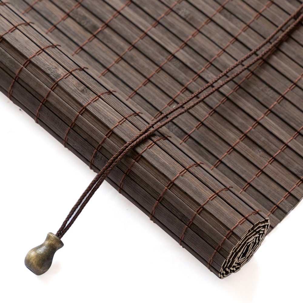 zhijiaqian456 Bamboo Roller Blind, Brown, Adjustable, 70 x 210 cm