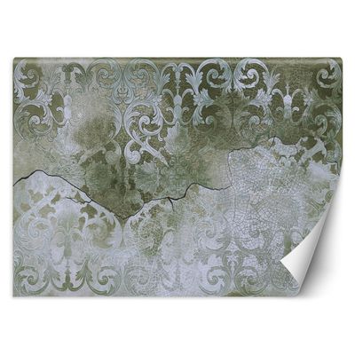 Feeby Green Ornament Abstraction Photo Wallpaper, 350 x 245 cm