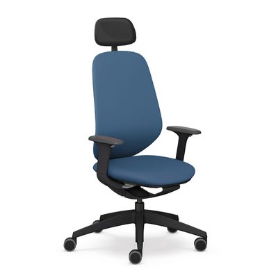 Sedus se:kit Office Chair, Upholstered Backrest, 2D Armrests, Neck & Lumbar Support, Blue