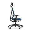 Sedus se:kit Office Chair, Upholstered Backrest, 2D Armrests, Neck & Lumbar Support, Blue view 4