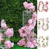 HAOSHICS 2-Pack Artificial Cherry Blossom Flower Vines for Outdoor Use, Hanging Silk Flower Garland for Weddings, Parties, Home Decor, Japanese Kawaii Decor (White) view 3