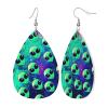 American Football Shoelace Water Drop-Shaped Faux Leather Earrings for Women view 2