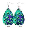 American Football Shoelace Water Drop-Shaped Faux Leather Earrings for Women view 3