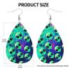 American Football Shoelace Water Drop-Shaped Faux Leather Earrings for Women view 4