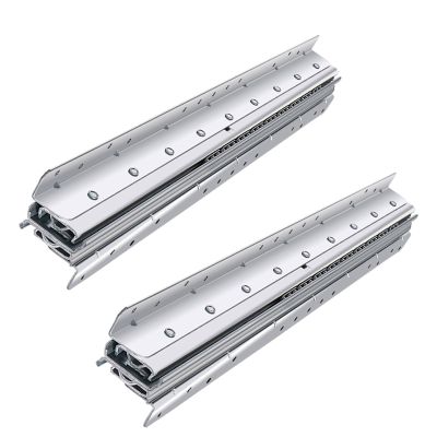 1 Pair Heavy-Duty Undermount Drawer Slides, 120 kg Capacity, Full Extension, Silver