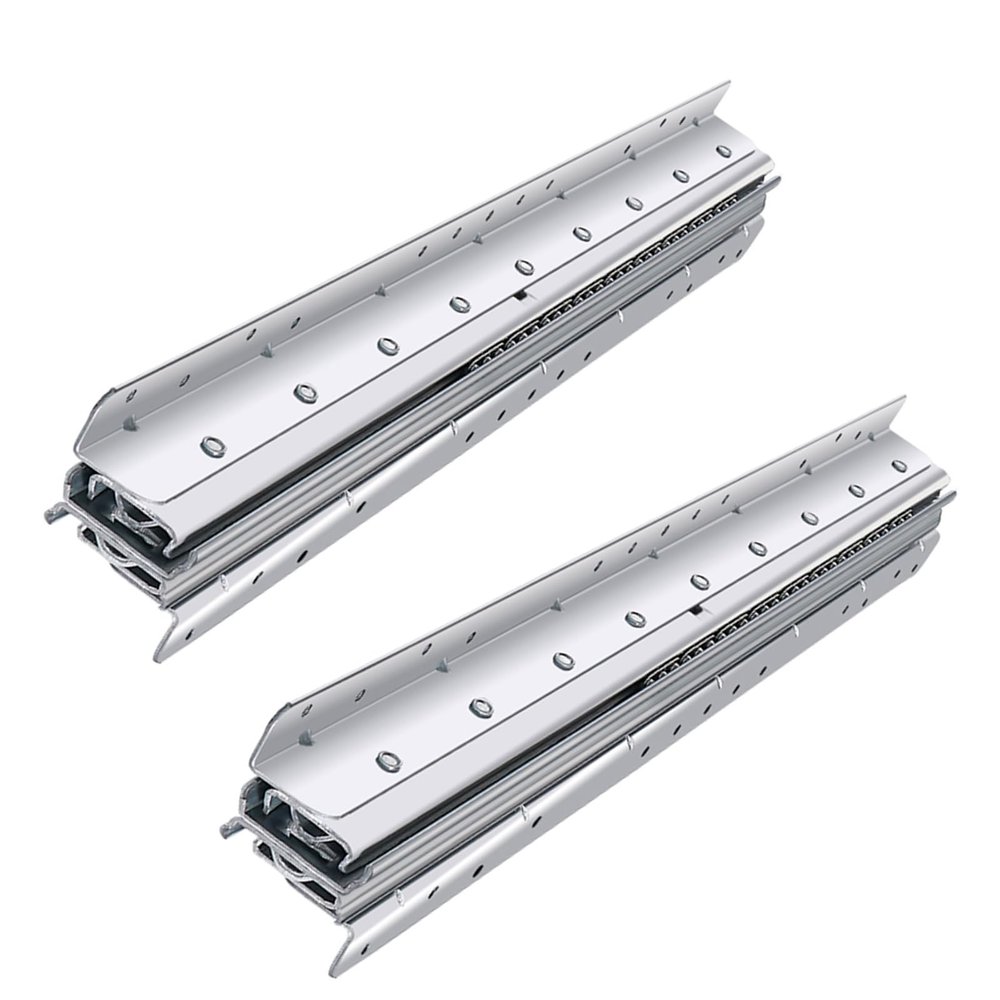 1 Pair Heavy-Duty Undermount Drawer Slides, 120 kg Capacity, Full Extension, Silver