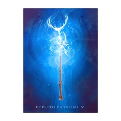 Official Displate Harry Potter Metal Poster – Harry Potter’s Wand, 45 x 32 cm