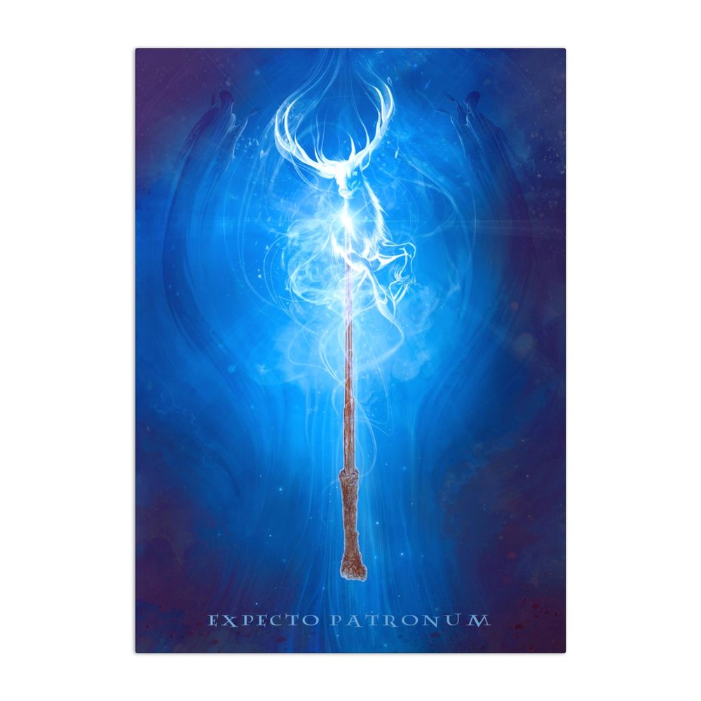 Official Displate Harry Potter Metal Poster – Harry Potter’s Wand, 45 x 32 cm
