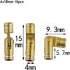 Soft-Close Add-On Ball-Bearing Hinges, 10-Pack, Gold, 4 x 15 mm view 2