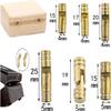 Soft-Close Add-On Ball-Bearing Hinges, 10-Pack, Gold, 4 x 15 mm view 3