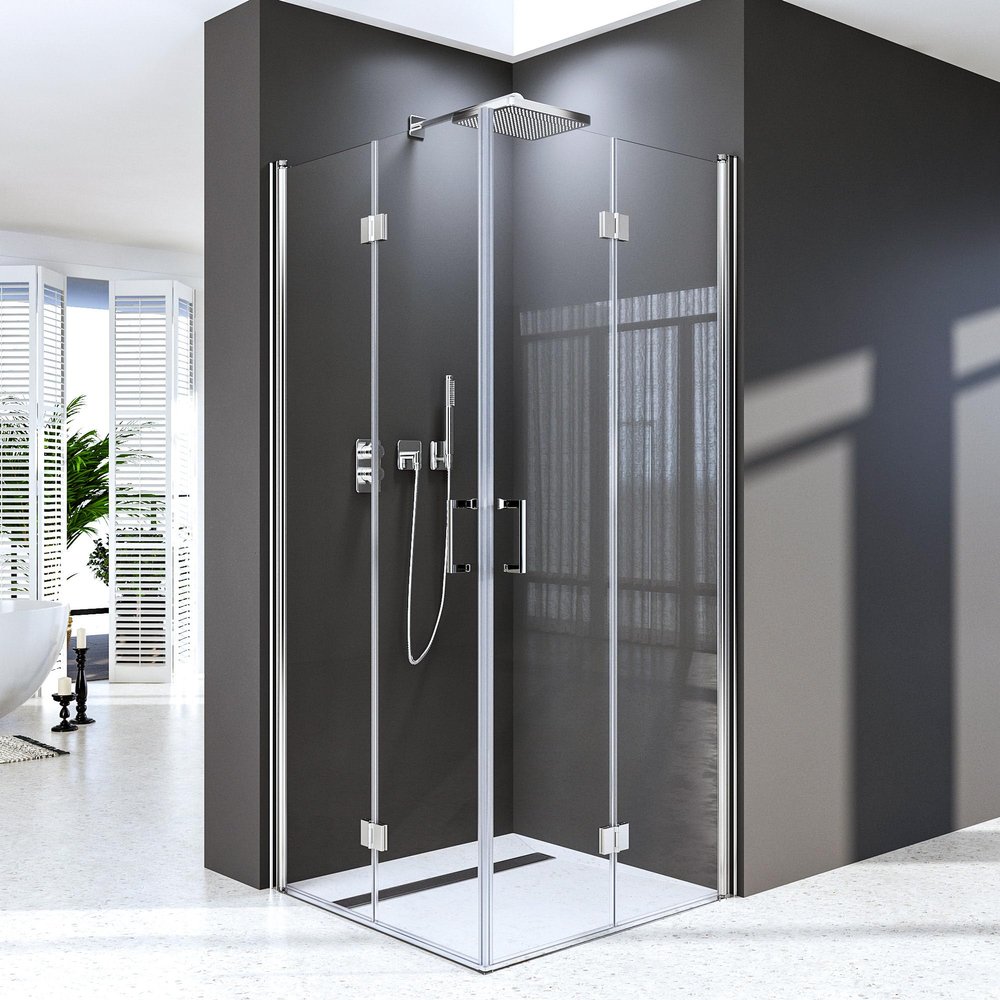 70 x 120 cm Shower Enclosure, 180° Folding Door, 6 mm Nano Glass, 195 cm High