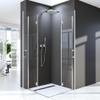 70 x 120 cm Shower Enclosure, 180° Folding Door, 6 mm Nano Glass, 195 cm High view 2