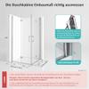 70 x 120 cm Shower Enclosure, 180° Folding Door, 6 mm Nano Glass, 195 cm High view 3