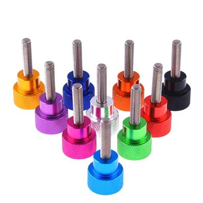 SONLED 2-Piece Set Aluminum Knurled Screw, M3/M4/M5/M6, Aluminum Knurled Head, Stainless Steel Thread, Hand-Tightened (Gold, M3 x 30)