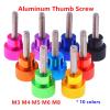 SONLED 2-Piece Set Aluminum Knurled Screw, M3/M4/M5/M6, Aluminum Knurled Head, Stainless Steel Thread, Hand-Tightened (Gold, M3 x 30) view 2