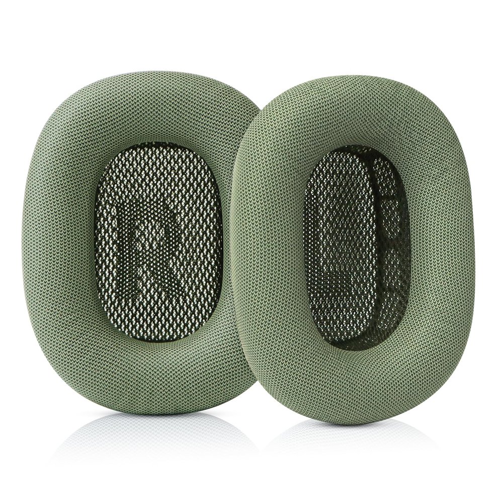 SINOWO Ear Cushions for Apple AirPods Max, Sweat-Resistant Protein Leather, Memory Foam, Green