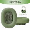 SINOWO Ear Cushions for Apple AirPods Max, Sweat-Resistant Protein Leather, Memory Foam, Green view 2