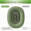 SINOWO Ear Cushions for Apple AirPods Max, Sweat-Resistant Protein Leather, Memory Foam, Green view 4