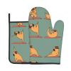 Yoga Oven Mitts and Pot Holders, 2-Piece Set, Heat-Resistant and Waterproof view 1