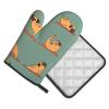 Yoga Oven Mitts and Pot Holders, 2-Piece Set, Heat-Resistant and Waterproof view 2