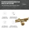 Garesa Molis Curtain Rod 20 mm, Double Rod, Matte Gold, 120 cm view 3