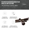 Garesa Molis Curtain Rod, 20 mm, Double Rod, Walnut, 380 cm view 3