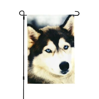 Siberian Husky Printed Garden Flag, 71.1 x 101.6 cm, Double-Sided Yard Flag, Welcome Outdoor Farmhouse Decor