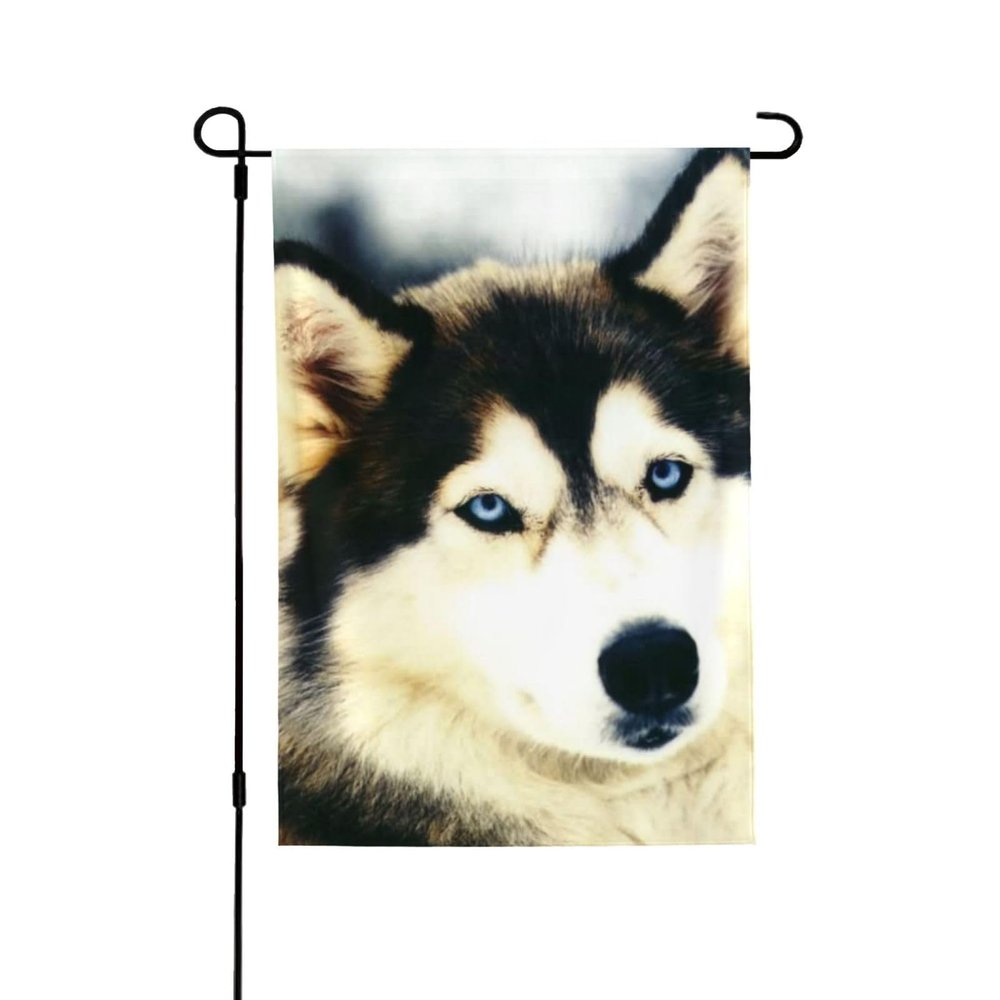 Siberian Husky Printed Garden Flag, 71.1 x 101.6 cm, Double-Sided Yard Flag, Welcome Outdoor Farmhouse Decor