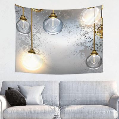 BAFAFA Steampunk-Style Printed Wall Tapestry with Brass Hardware, 73 x 94 cm