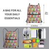 Tigers Roller Skate Drawstring Backpack with Zipper, Unisex view 4