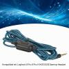Gaming Headset Audio Cable with Volume Control and Mute, Fabric Cable for G Pro, G Pro X, G433, G233, Blue view 2