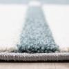 SIMPEX XXL Rug 280 x 370 cm, Short Pile, Contour-Cut Blue-Gray-White Checkered Design view 2