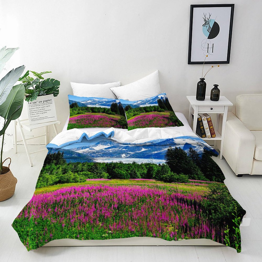 ANHOPE Nature Bedding Set, 260 x 220 cm + 2 Pillowcases, 50 x 75 cm