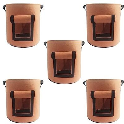 Ulalaza 5-Pack Potato Grow Bags with Flap, 30 x 35 cm
