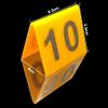 DAZZLEEX Acrylic Table Numbers, V-Shaped, 40-Pack, Double-Sided, Numbers 1–40, Yellow view 2