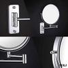 8-Inch Double-Sided Wall-Mounted Makeup Mirror, 5X Magnification, Rose Gold view 3