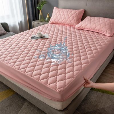 SWONE King-Size Mattress Protector, 100% Waterproof Breathable Quilted Fitted Sheet, 180 x 220 cm
