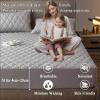SWONE King-Size Mattress Protector, 100% Waterproof Breathable Quilted Fitted Sheet, 180 x 220 cm view 2
