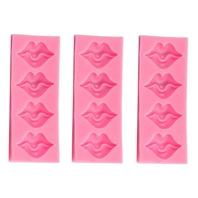 3-Piece Silicone Lip Chocolate Mold for Hard Candies