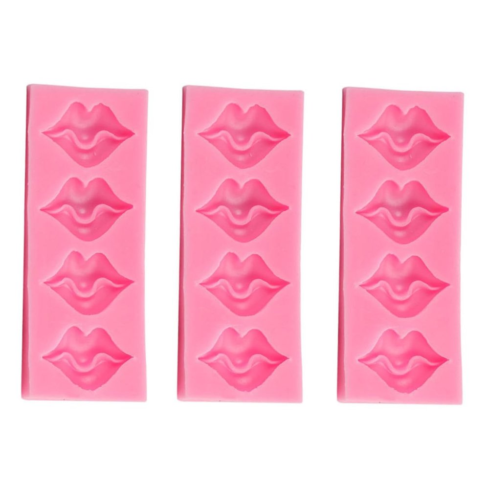 3-Piece Silicone Lip Chocolate Mold for Hard Candies