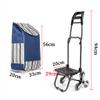 FLYIFE Mobile Hand Truck, Stair-Climbing Shopping Cart, 6-Wheel Multifunctional Shopping Cart with Metal Frame, Multifunctional Luggage Cart with Dolly/B view 2
