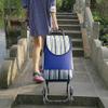 FLYIFE Mobile Hand Truck, Stair-Climbing Shopping Cart, 6-Wheel Multifunctional Shopping Cart with Metal Frame, Multifunctional Luggage Cart with Dolly/B view 3