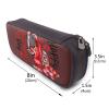 Pug Red Truck Happy Valentine's Day Large-Capacity Leather Pencil Case view 3