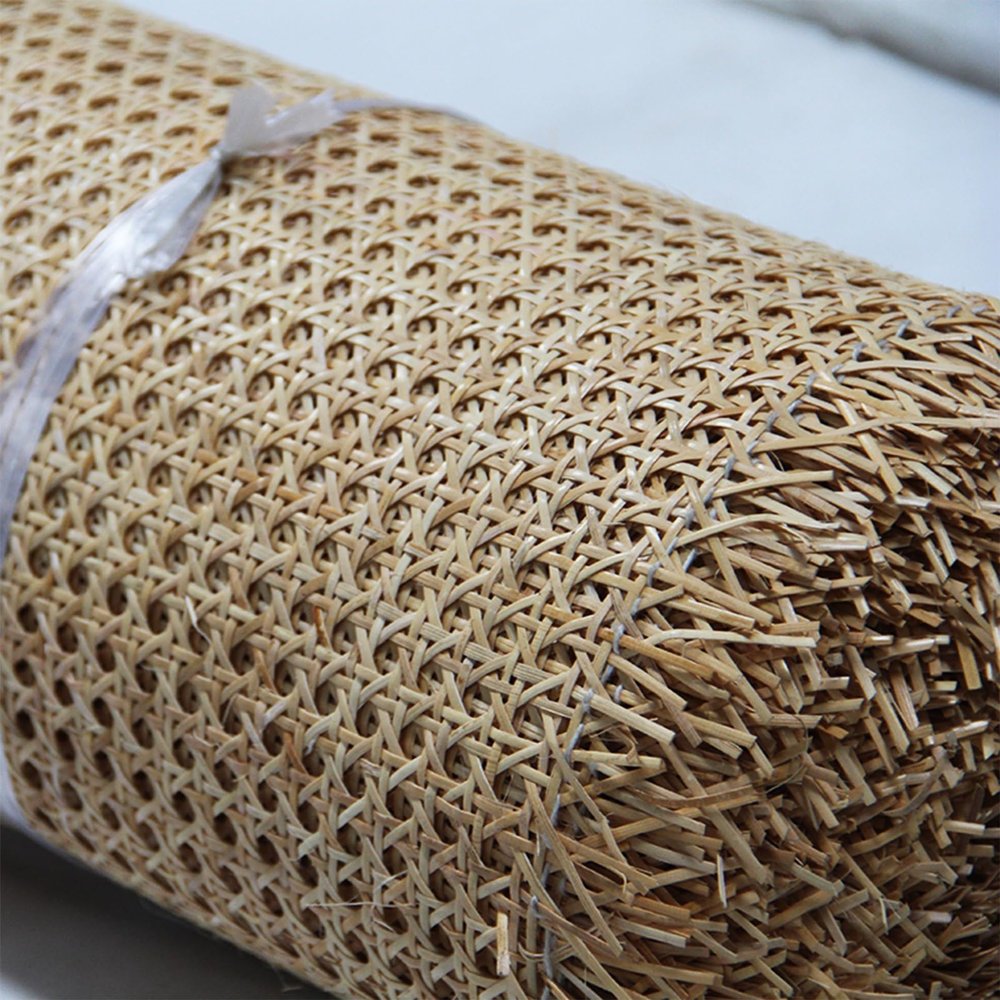 Natural Rattan Cane Webbing Roll for Furniture Repair and DIY, 14–40 in Wide