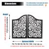 Solid Wood Interior Swinging Door, Café Saloon Door, W100 x H70 cm view 2